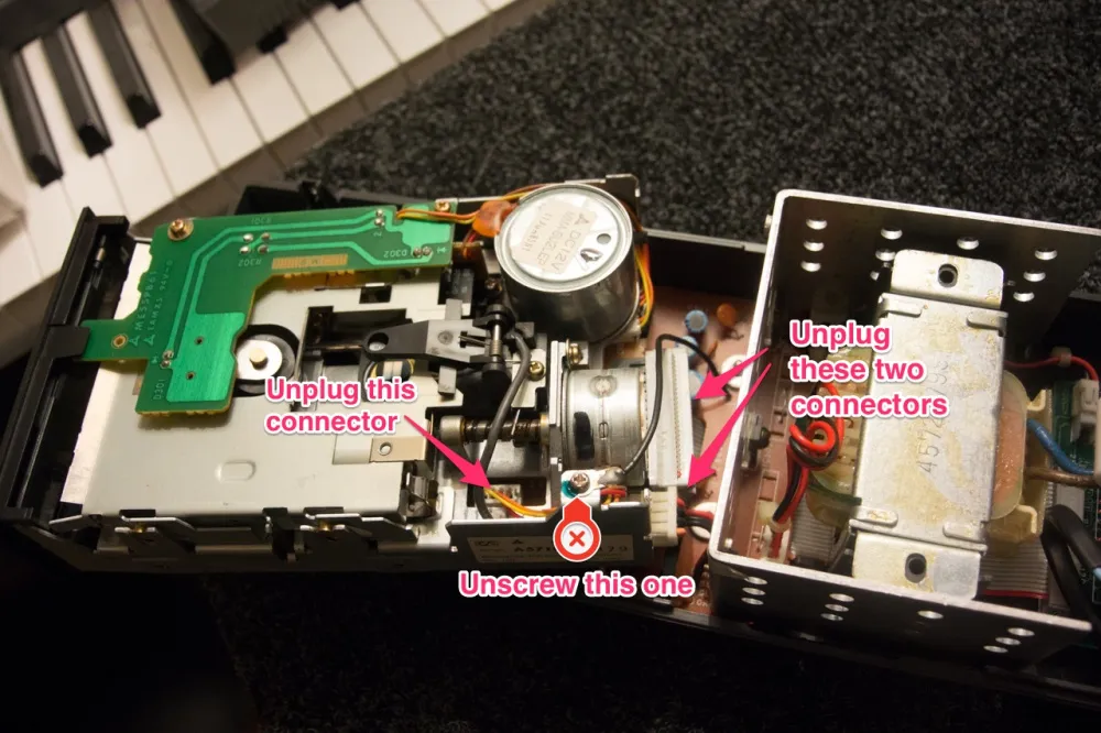 Unplug connections on FD-1, part 1