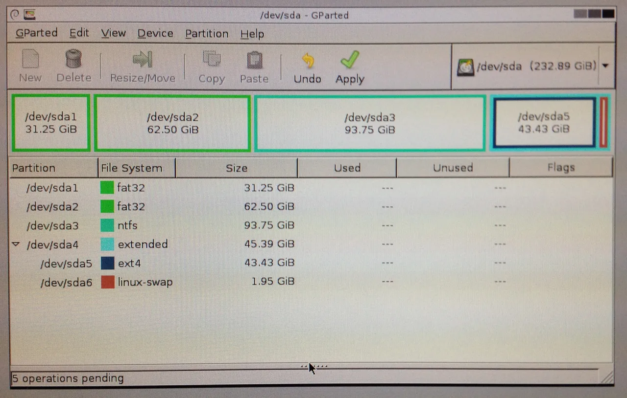 Partitions for multi-boot OS