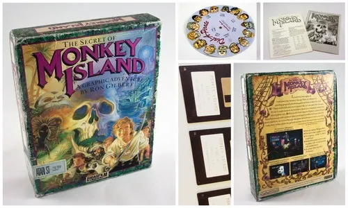 Improved The Secret of Monkey Island game box condition after restoration.